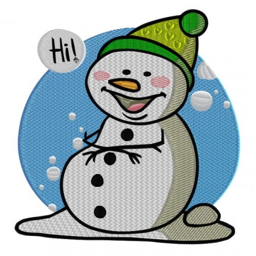 Файл вышивки Забавный снеговик