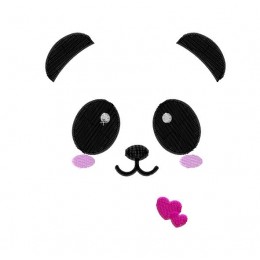 Панда с сердечками