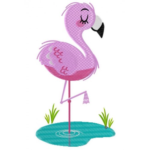 Файл вышивки Маленький фламинго