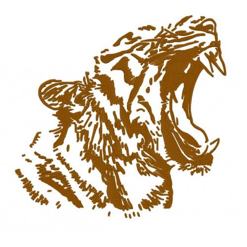 Файл вышивки Ревущий тигр