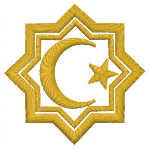 Файл вышивки Мусульманский полумесяц и звезда