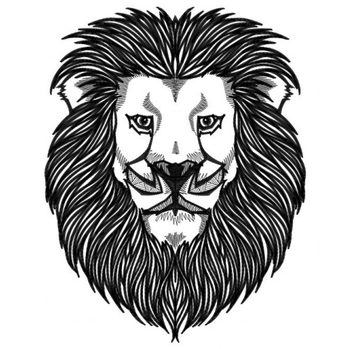 Файл вышивки Голова льва графика