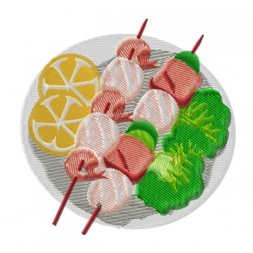 Файл вышивки Шашлык из красной рыбы