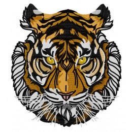 Голова тигра цветная