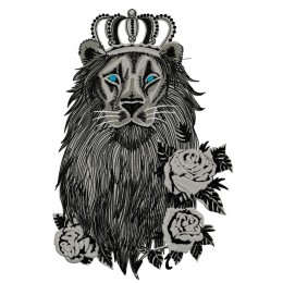 Лев в короне с розами