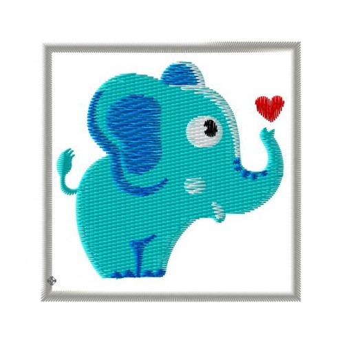 Файл вышивки Слонёнок с сердцем