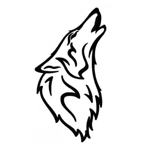 Файл вышивки Воющий волк 05