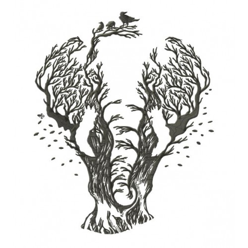 Файл вышивки Дерево-слон