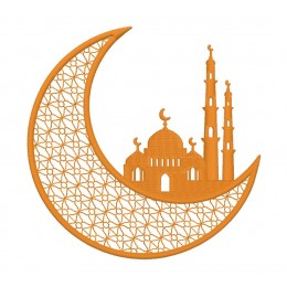 Мечеть и минареты на полумесяце