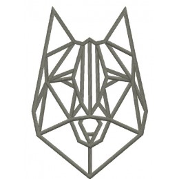 Голова волка треугольниками