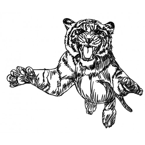 Файл вышивки Прыгающий тигр