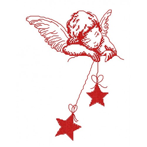 Файл вышивки Ангел со звездами