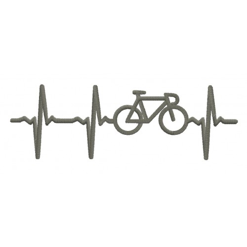 Файл вышивки Велосипед и кардиограмма