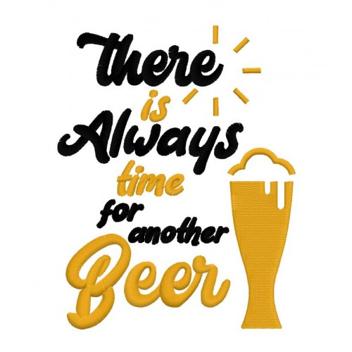 Файл вышивки Пиво There is always timу for another beer