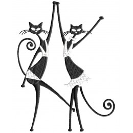 Танцующие черные кошки 01