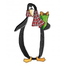 Пингвин с подарками
