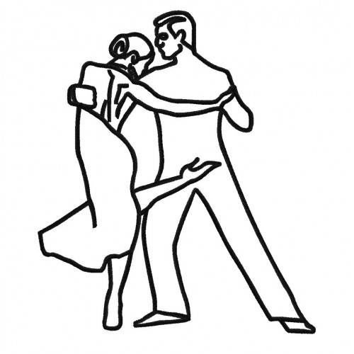 Файл вышивки Танго танцующая пара