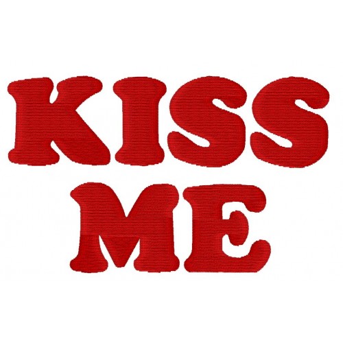 Файл вышивки Надпись «Kiss Me»