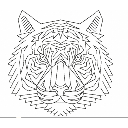 Тигр строчкой