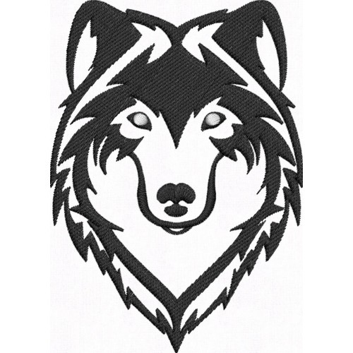 Файл вышивки Волк тату 01
