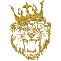 Рычащий лев в короне 02