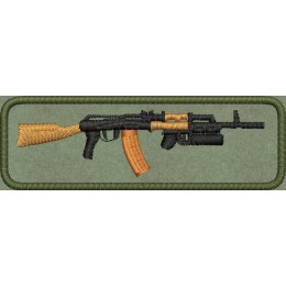 Файл вышивки Автомат шеврон 02