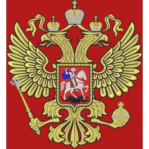 Файл вышивки Герб России большой с контурами / Орёл герб РФ большой с контурами