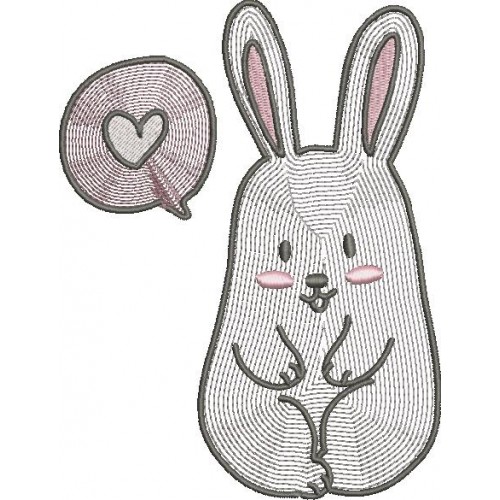 Файл вышивки Кролик с сердечком