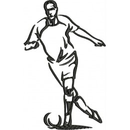 Футболист с мячом