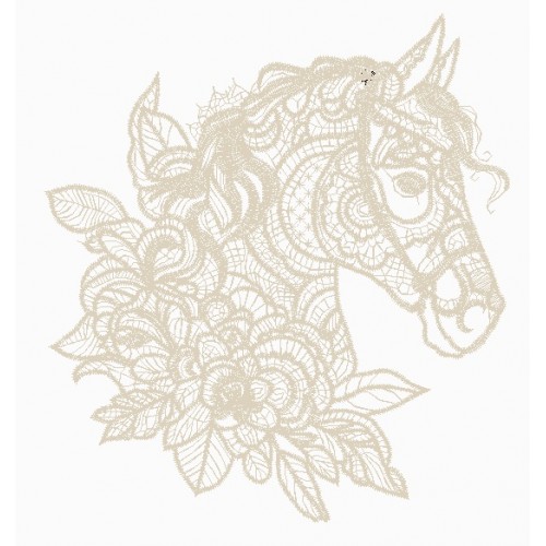 Файл вышивки Лошадка кружевная