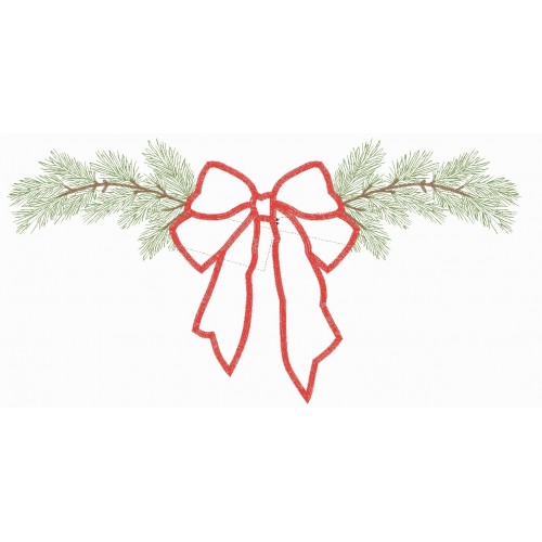 Файл вышивки Бант красный