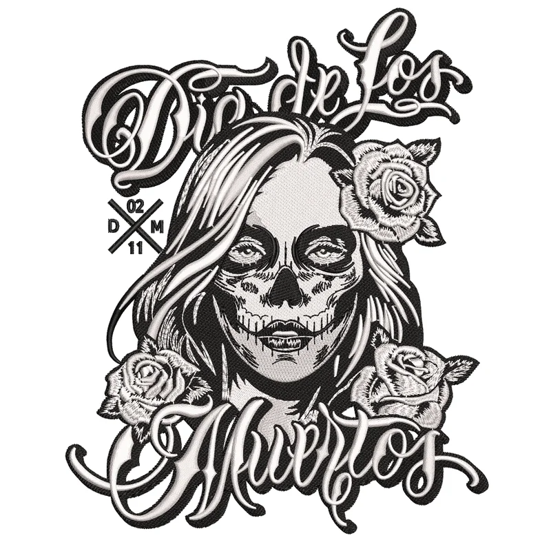 Череп и розы/День мёртвых/Dia de los Muertos