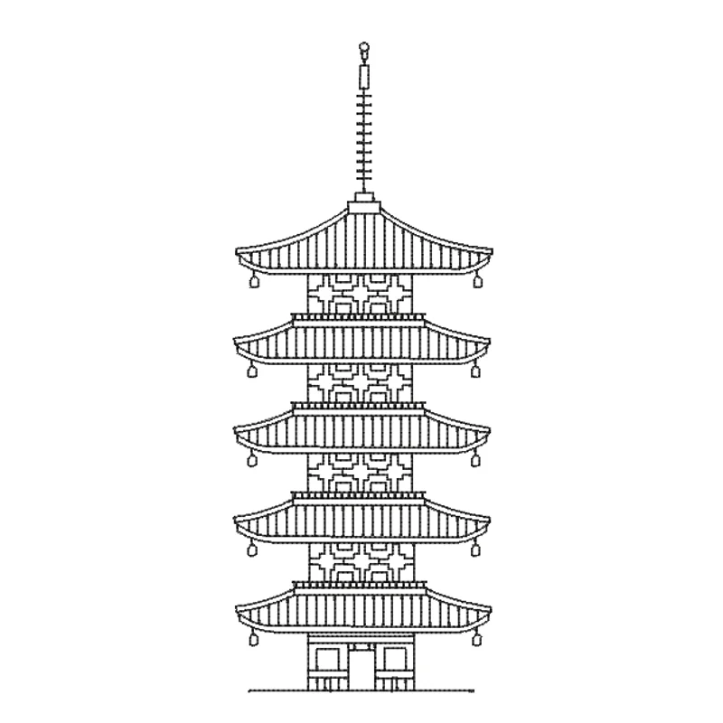 Sannenzaka Ninenzaka — line art