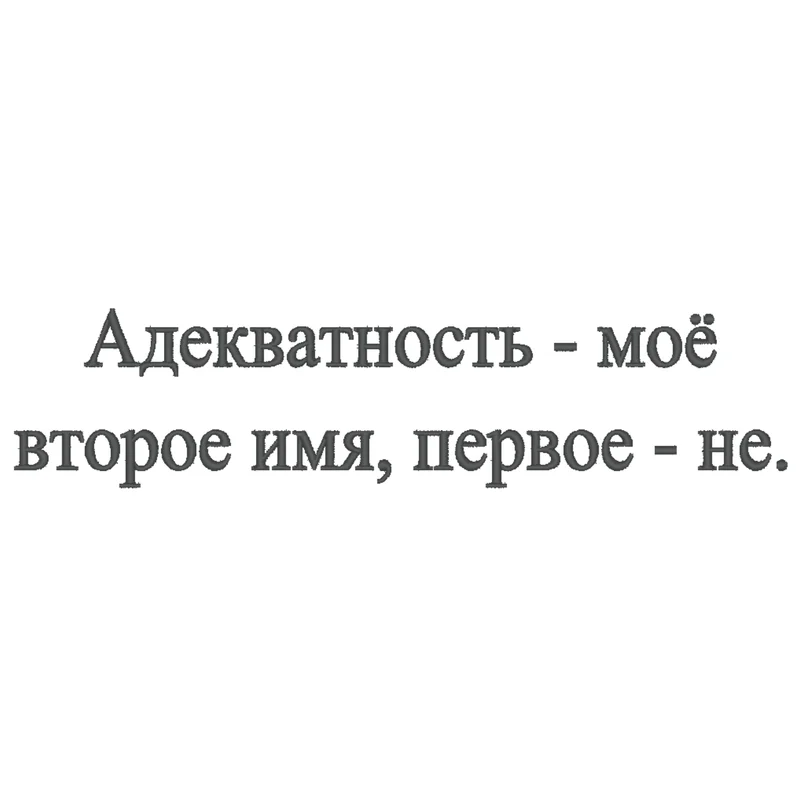 Надпись про адекватность