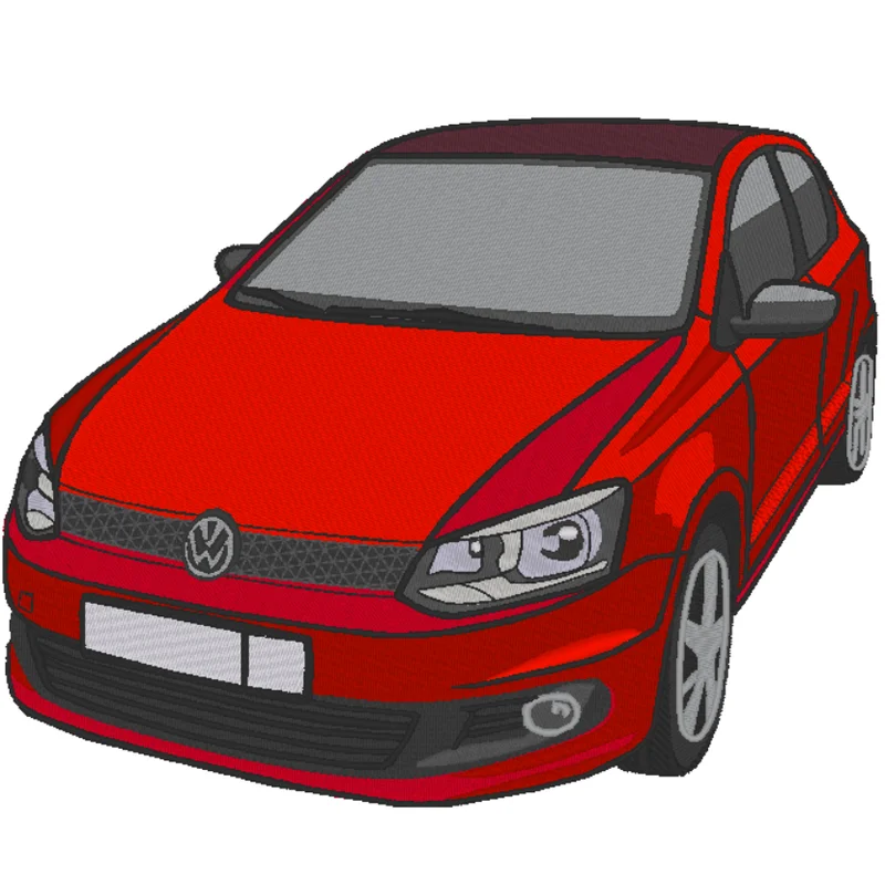 Volkswagen Polo красная