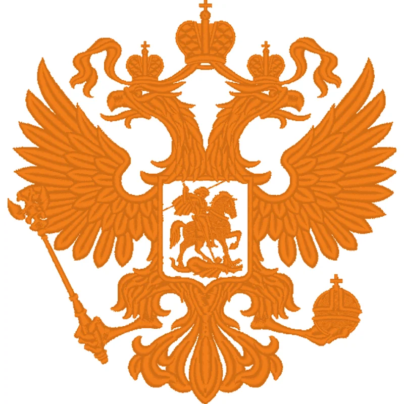 Герб РФ золото-серебро