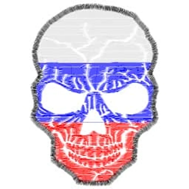 Череп флаг России