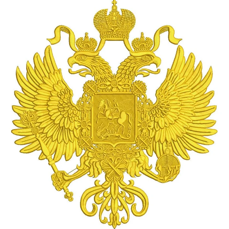 Герб Российской империи большой один цвет