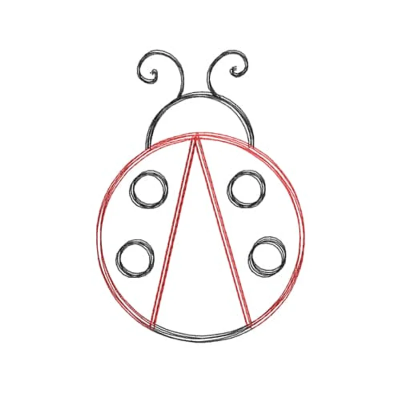 Божья коровка Scribble stitch