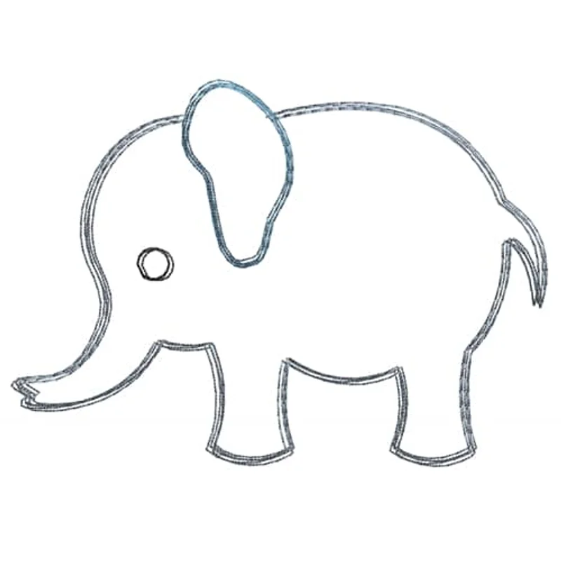 Слон Scribble stitch