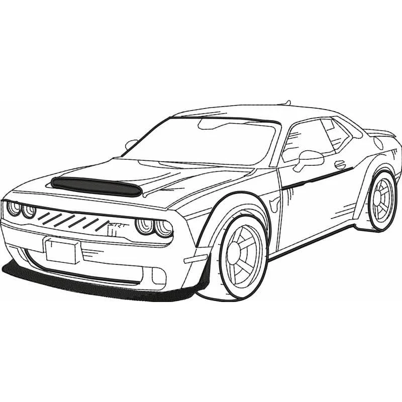 Автомобиль мустанг контур