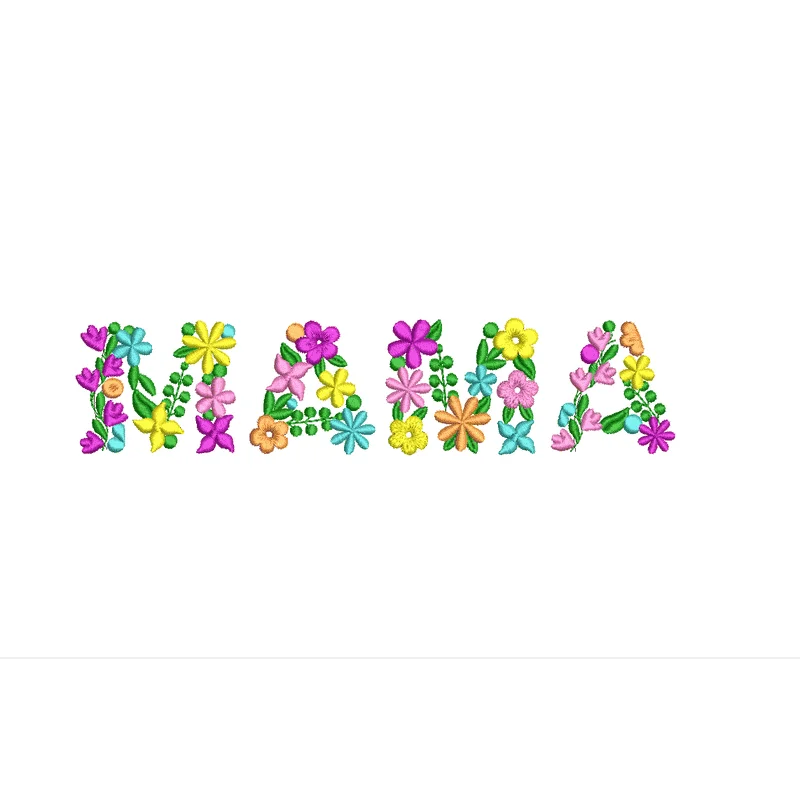 Надпись МАМА из цветов