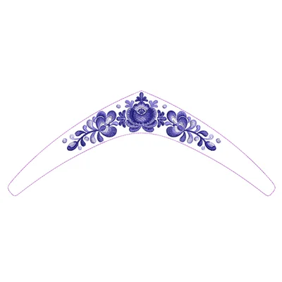 Ободок гжель— Gzhel Floral Headband Embroidery | цветочный узор