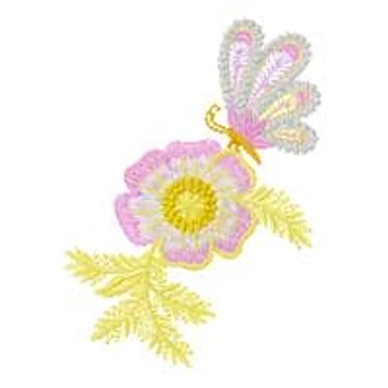 Бабочка с цветами 05