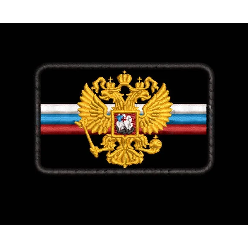 Шеврон Герб России с триколором