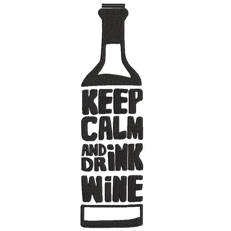 Keep calm and drink wine надпись в форме бутылки
