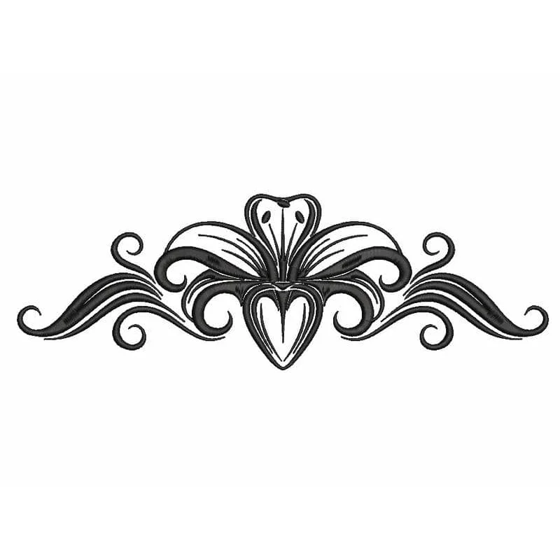 Лилия вензель (Исходник EMB в архиве)