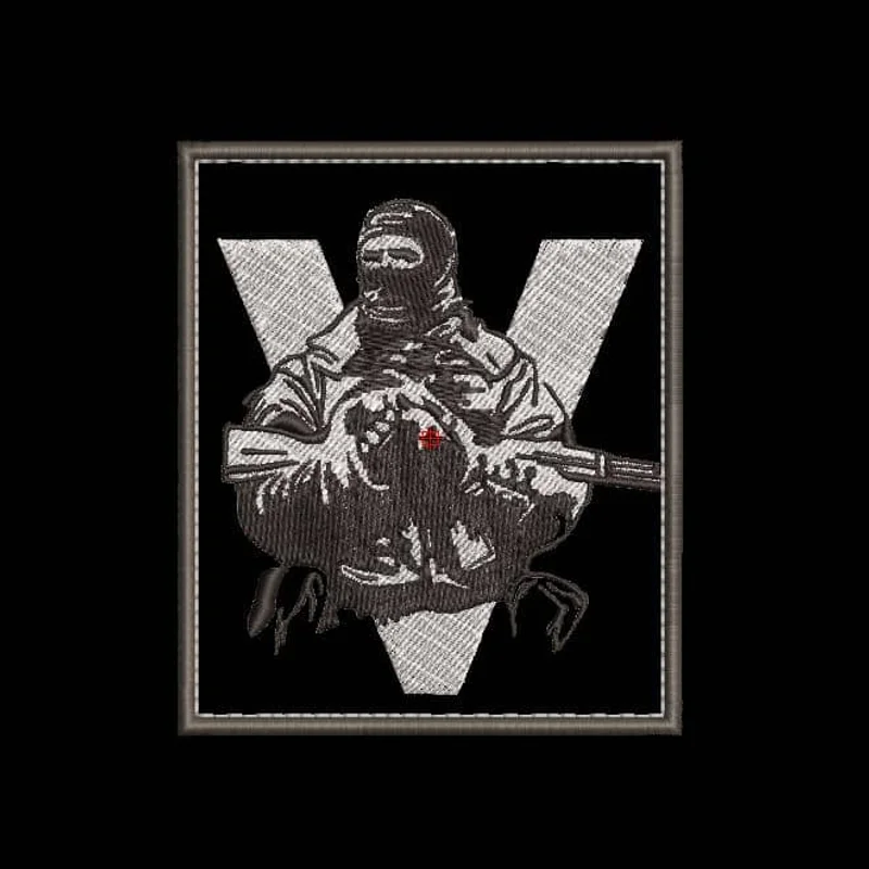 Шеврон Боец на фоне буквы V