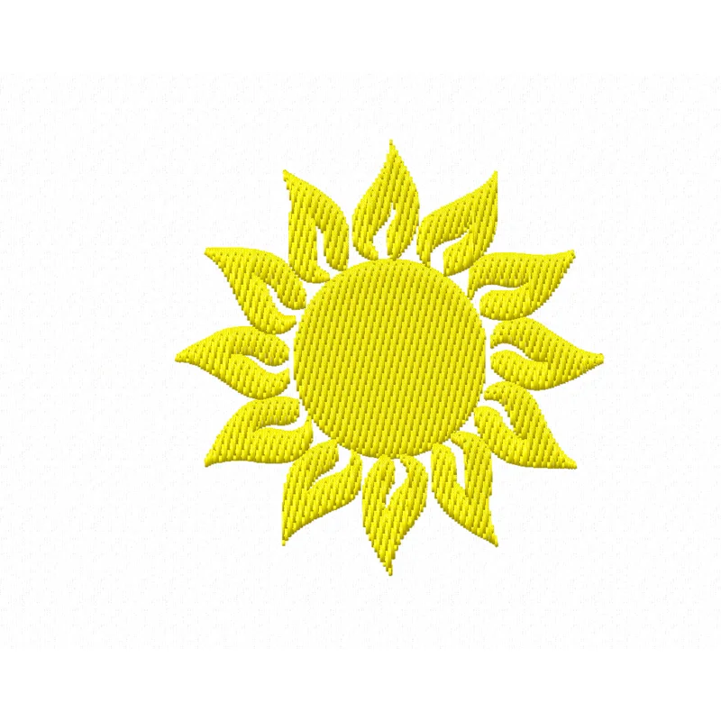 Дизайн машинной вышивки солнце