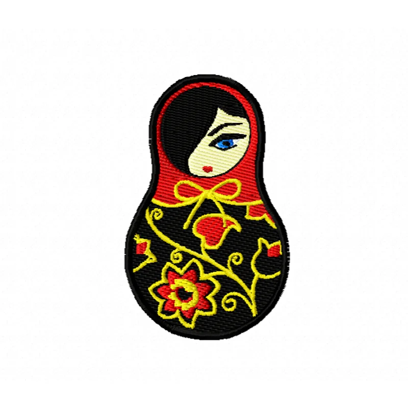 Дизайн машинной вышивки матрешка